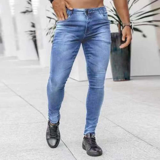 Herrjeans – Slim Fit – Stretchdenim – Femficksmodell – Hellång