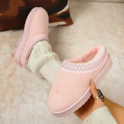 Damstövlar – Låg modell – Mockaliknande yta – Fleecefodrade – Halkfri sula