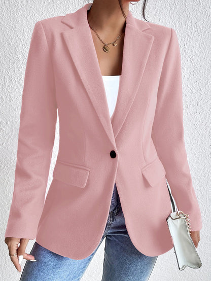 Damkappa – Skräddarsydd Passform – Ullmix – Notchkrage – Enkelknäppning