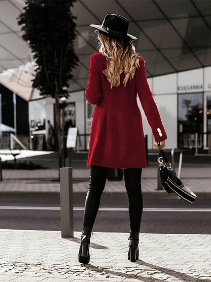 Damkappa i ull – Slim fit – Dubbla knappar – Skräddarsydda slag – Lårlång