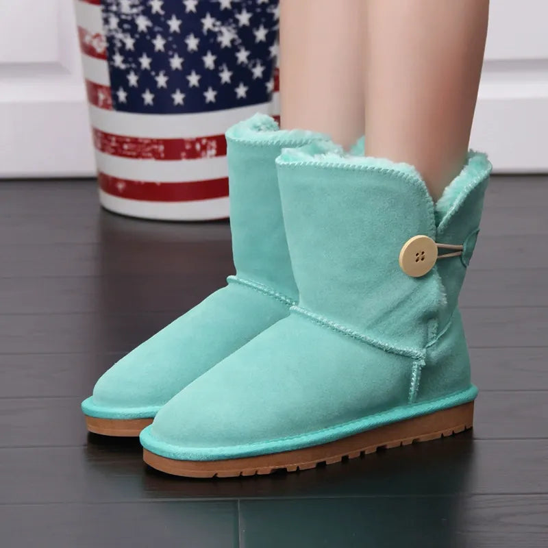 Damstövlar – Mockakänsla – Varmfodrade – Mitten av vaden – Halksäker sula