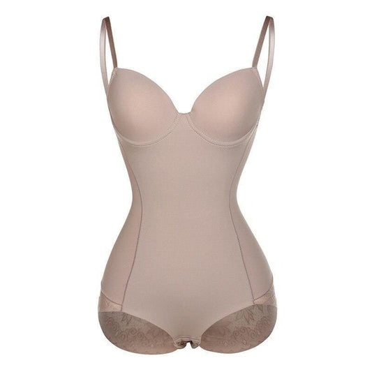 Dam shapewear bodysuit – sömlös kompression – justerbara axelband – formande passform
