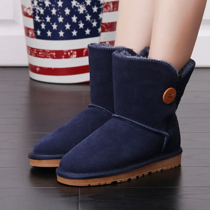 Damstövlar – Mockakänsla – Varmfodrade – Mitten av vaden – Halksäker sula