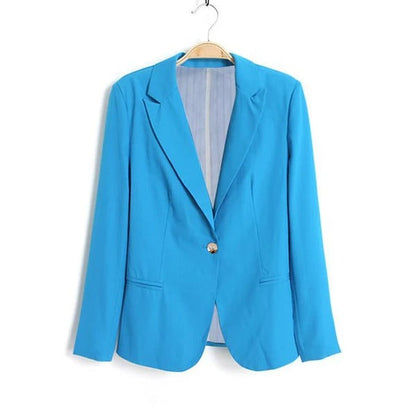 Dam Blazer – Skräddarsydd Passform – Enkelknäppning – Klassisk Notchkrage – Lång Ärm