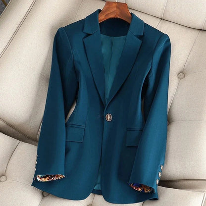 Dam Blazer – Skräddarsydd Passform – Enkelknäppning – Notchkrage