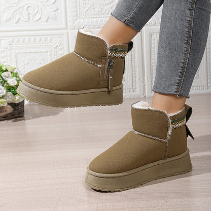 Damstövlar – Kort Skaft – Tjock Sula – Vattenavvisande – Mjuk Fleecefoder – Dragkedja