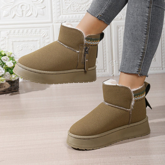 Damstövlar – Kort Skaft – Tjock Sula – Vattenavvisande – Mjuk Fleecefoder – Dragkedja