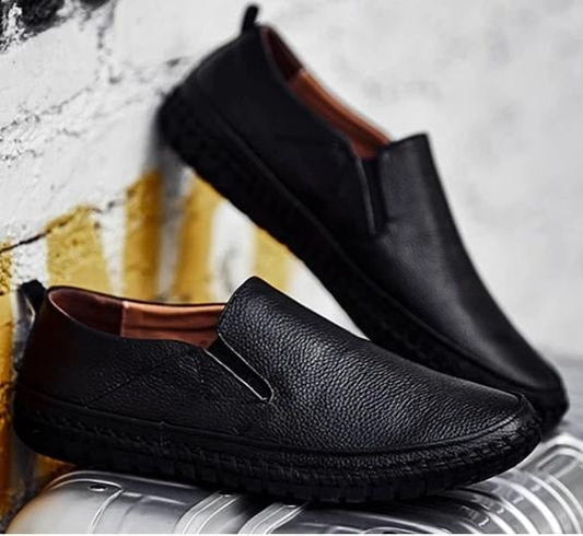 Herrmokasiner – Läder – Slip-on – Bekväm passform – Stilren och mångsidig design