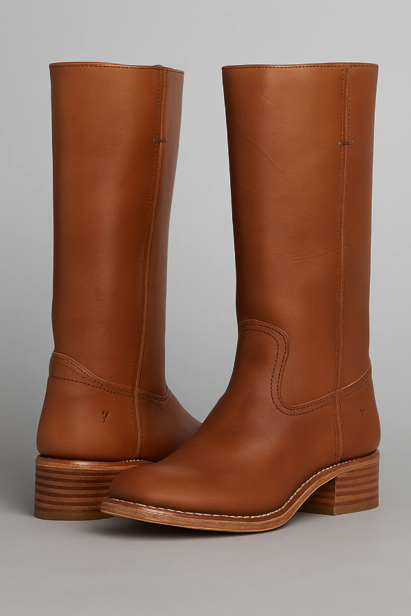 Damstövlar – Knähöga i läder – Blockklack – Skräddarsydd vristpassform