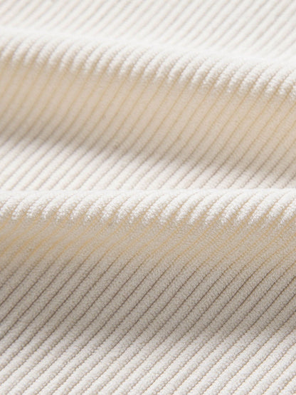 Unisex T-shirt - Finribbad Bomull - Rundhals - Kortärmad - Avslappnad Passform
