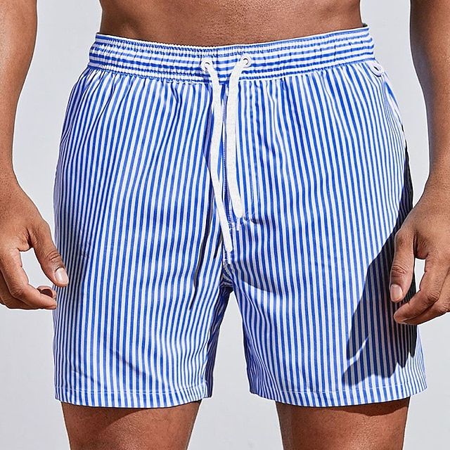Herr Badshorts – Regular Fit – Snabbtorkande Andningsbart Tyg – Medelhög Längd