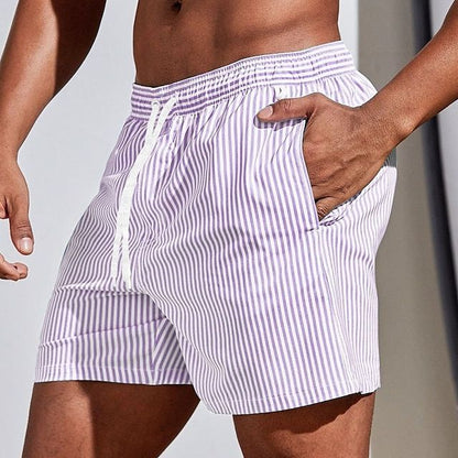 Herr Badshorts – Regular Fit – Snabbtorkande Andningsbart Tyg – Medelhög Längd