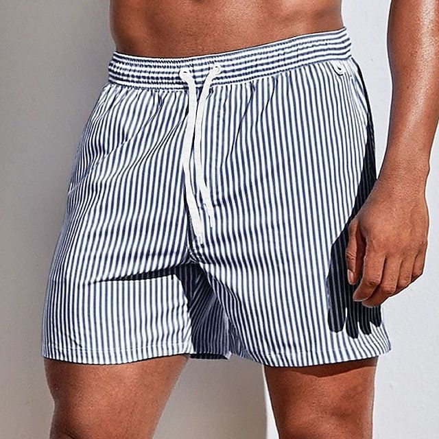 Herr Badshorts – Regular Fit – Snabbtorkande Andningsbart Tyg – Medelhög Längd