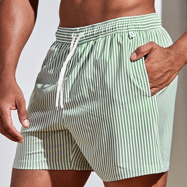 Herr Badshorts – Regular Fit – Snabbtorkande Andningsbart Tyg – Medelhög Längd