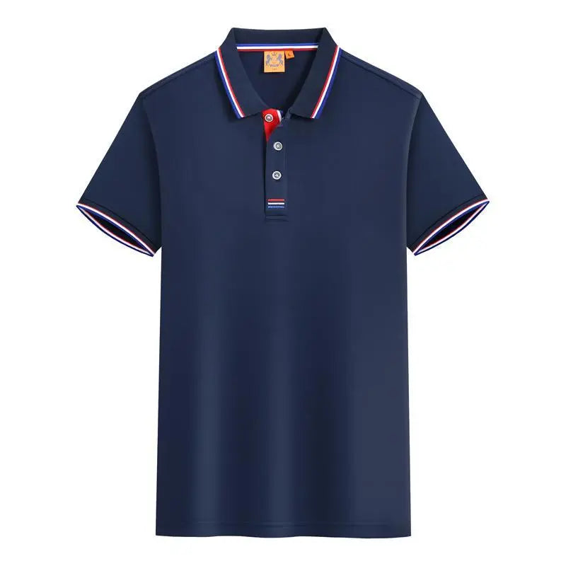 Herrpikétröja - Slim fit - Kortärmad - Kontrastdetaljer
