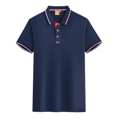 Herrpikétröja - Slim fit - Kortärmad - Kontrastdetaljer