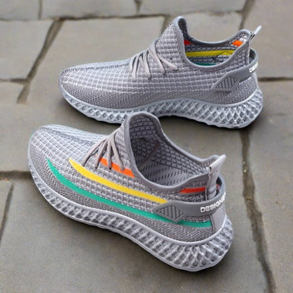 Dam Sneakers - Stickad Ovandel - Lättvikt - Andningsbar - Sport & Vardag