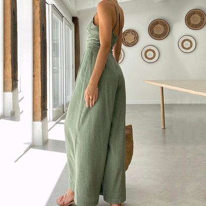 Damt jumpsuit - Vida Ben - One Shoulder - Ärm lös - Elegant och Bekväm Passform