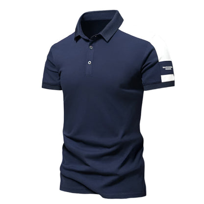 Herrpikétröja – Slim Fit – Kort Ärm – Andningsbar Mix – Modern Smart Stil