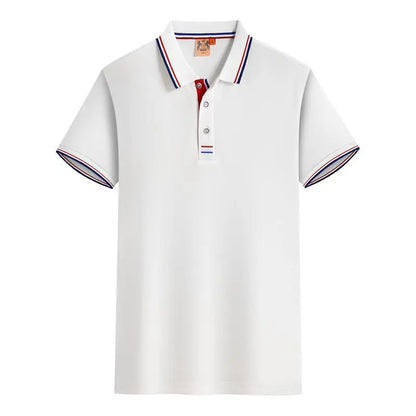 Herrpikétröja - Slim fit - Kortärmad - Kontrastdetaljer