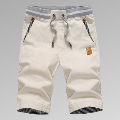 Herr Shorts - Sportig Design - Elastisk Midja med Dragsko - Lättviktsmaterial - Avslappnad Passform