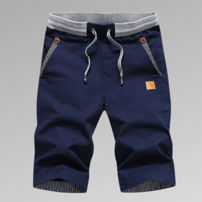 Herr Shorts - Sportig Design - Elastisk Midja med Dragsko - Lättviktsmaterial - Avslappnad Passform