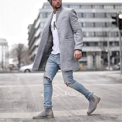Herr Ullrock - Slim Fit - Lång Enkelknäppt - Klassisk Elegant Ytterplagg