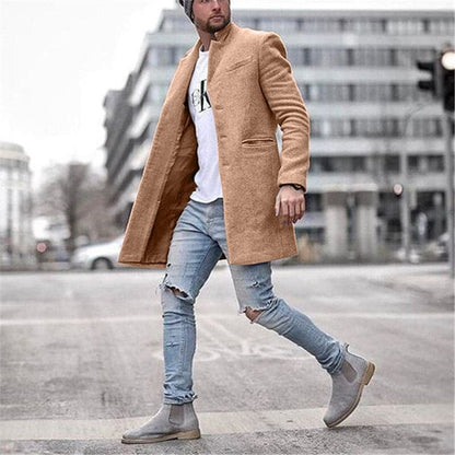 Herr Ullrock - Slim Fit - Lång Enkelknäppt - Klassisk Elegant Ytterplagg