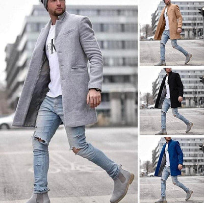 Herr Ullrock - Slim Fit - Lång Enkelknäppt - Klassisk Elegant Ytterplagg